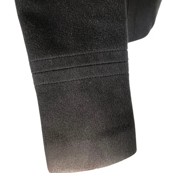 J Crew Womens High Neck Black Double Breasted Wool Pea Coat RN77388 Sz XS - Picture 11 of 16